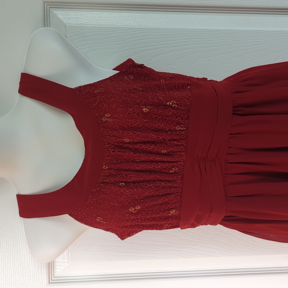 Jonathan Martin Red and Gold Dress